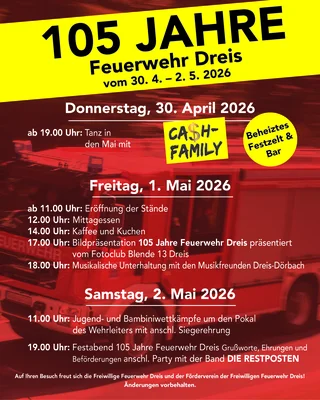 Programm des Feuerwehrfestes (Bild vergr&ouml;&szlig;ern)