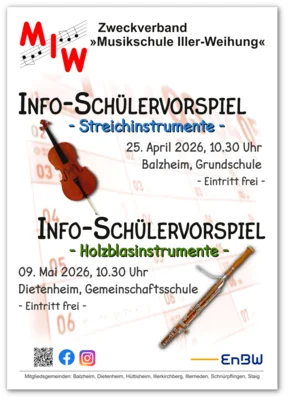 Info-Schülervorspiele – Streichinstrumente und Holzblasinstrumente (Bild vergr&ouml;&szlig;ern)