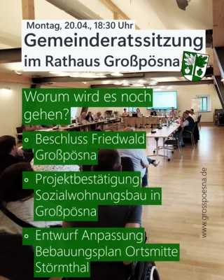 Einladung zur Gemeinderatssitzung am 20. April 2026 (Bild vergr&ouml;&szlig;ern)