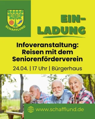 Infoveranstaltung - Reisen mit dem Seniorenförderverein