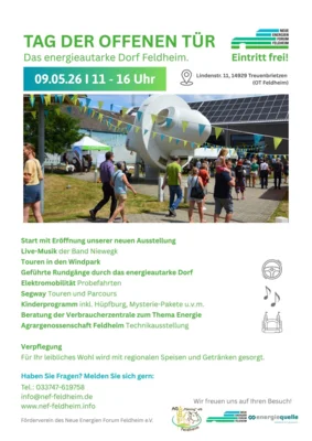 Tag der offenen Tür in Feldheim am 09.05.2026