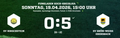 Schmerzhafte 0:5 Niederlage gegen SV Grün-Weiß Ebersbach (Bild vergr&ouml;&szlig;ern)