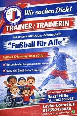 ⚽ Trainer*in gesucht für „Fußball für Alle“! 💙❤️🤍 (Bild vergr&ouml;&szlig;ern)