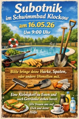 Subotnik im Schwimmbad Klockow (Bild vergr&ouml;&szlig;ern)
