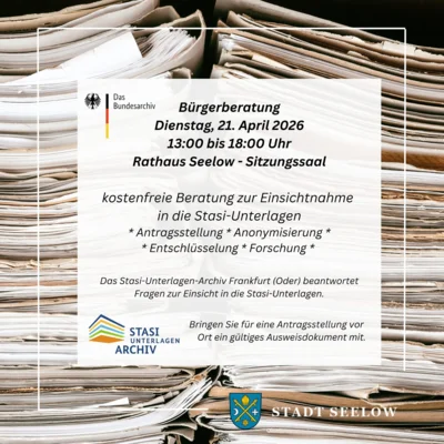 Bürgerberatung zu Stasi-Akten (Bild vergr&ouml;&szlig;ern)