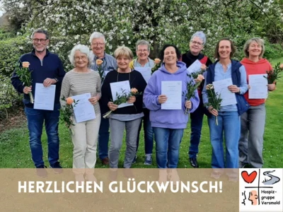 HOSPIZBEGLEITERKURS ERFOLGREICH ABSOLVIERT - Wir gratulieren den neuen Hospizlern! (Bild vergr&ouml;&szlig;ern)
