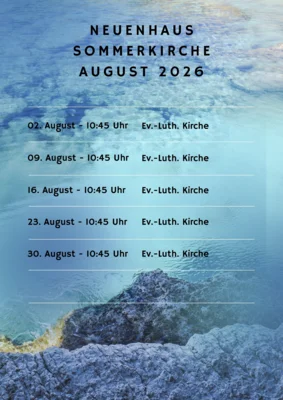 Poster Sommerkirche August (Bild vergr&ouml;&szlig;ern)