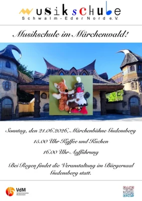 Musik zaubert Märchen: „Der Märchenwald“ wird lebendig – mit Spiel, Erzählung und Live-Musik. Ein zauberhaftes Familienerlebnis auf der Märchenbühne in Gudensberg. (Bild vergr&ouml;&szlig;ern)