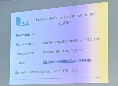 Lokale Meldestelle Schwarzarbeit - Zoll Erfurt (Bild vergr&ouml;&szlig;ern)