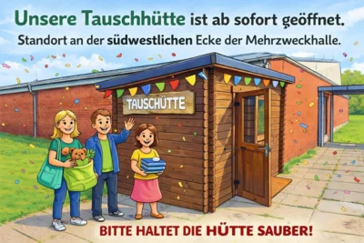 Tauschhütte eröffnet! (Bild vergr&ouml;&szlig;ern)