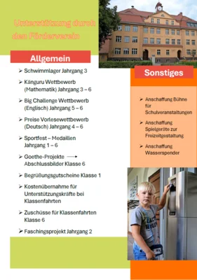 Unterstützung des Fördervereins im Schuljahr 2025/26