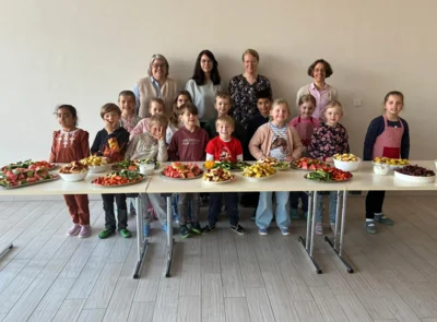 Foto zur Meldung: Gesunder Pausensnack Klasse 1a Foto zur Meldung: Gesunder Pausensnack Klasse 1a