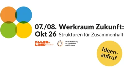 Ideenaufruf: Bringt eure Ideen mit auf die Bühne des Werkraums Zukunft 2026