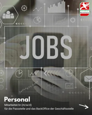 Handballverband Nordrhein e.V. sucht Mitarbeiter/in (m/w/d) für Passstelle und BackOffice (Bild vergr&ouml;&szlig;ern)