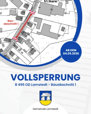 Meldung: Vollsperrung der B 495 in Lamstedt – Bauabschnitt 1