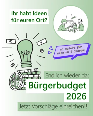 Bürgerbudget 2026 - Jetzt Vorschläge einreichen! (Bild vergr&ouml;&szlig;ern)