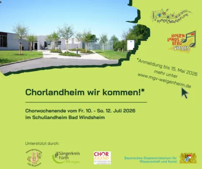Chorlandheim wir kommen. Jetzt anmelden