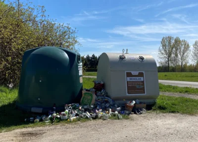 Zunahme ordnungswidriger Ablagerungen an Glascontainern