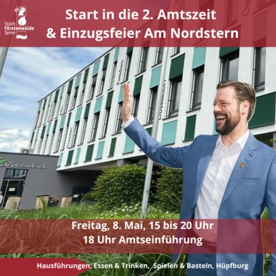 Einladung zum Beginn der zweiten Amtszeit von Bürgermeister Matthias Rudolph und zur Umzugsfeier der Stadtverwaltung (Bild vergr&ouml;&szlig;ern)