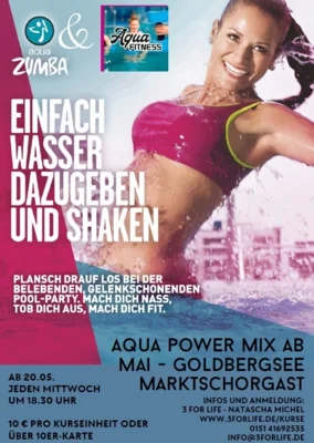 Foto zur Meldung: Aqua Zumba am Goldbergsee-Natascha Michel ****AB 20.05.2026