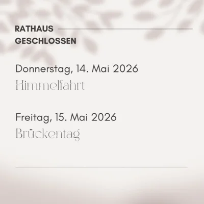 Rathaus geschlossen (Bild vergr&ouml;&szlig;ern)