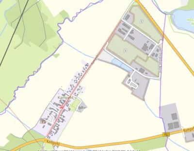 Übersicht der Straße in Kampehl (Bild vergr&ouml;&szlig;ern)