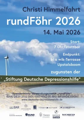 rundFÖHR 2026: Gemeinsames Wandern zugunsten der Deutschen Depressionshilfe