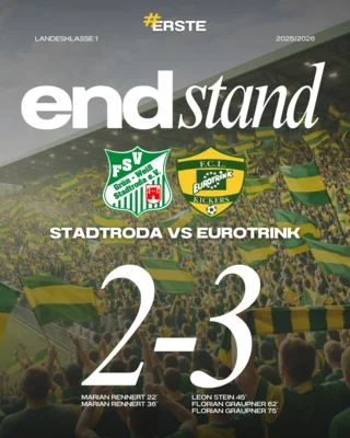 Meldung: Starke Reaktion in Stadtroda: Eurotrink Kickers drehen das Spiel