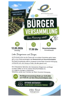 Bürgerversammlung auf dem Strauchschnittplatz