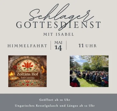 Himmelfahrt: Schlagergottesdienst auf Zoltáns Hof (Bild vergr&ouml;&szlig;ern)