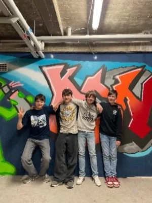 Graffiti im Fahrradkeller (Bild vergr&ouml;&szlig;ern)