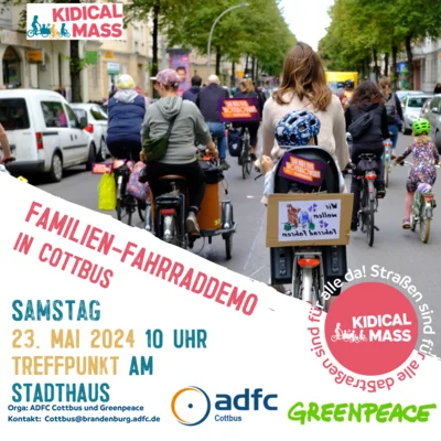 Einladung zur Kidical Mass in Cottbus
