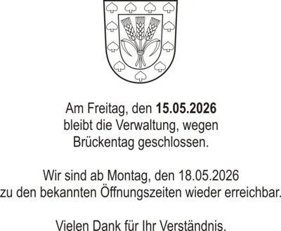 Wegen Brückentag geschlossen. (Bild vergr&ouml;&szlig;ern)