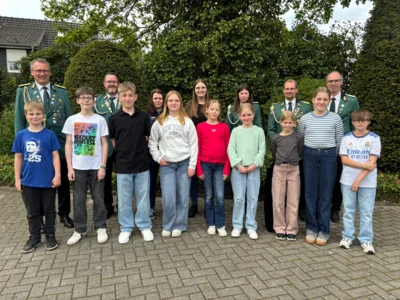Teilnehmer am Kinderkönigsschießen