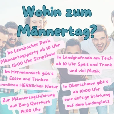 Wohin zum Männertag - Veranstaltungstipps