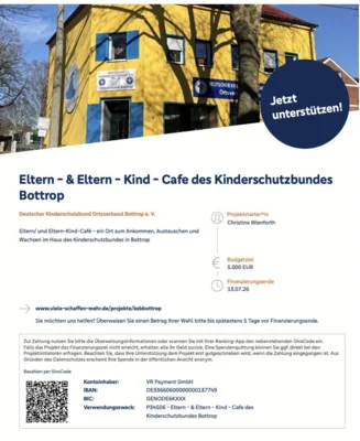 Crowd Funding für das Eltern-Kind-Café (Bild vergr&ouml;&szlig;ern)