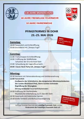 Dohrer Pfingstkirmes 2026 - Ein Dreifach-Jubiläum im Zeichen des Ehrenamts