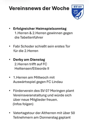 Vereinsnews