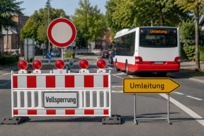 Information zur ÖPNV-Bedienung/Schülerbeförderung: Vollsperrung Am Friedhof Hildburghausen