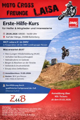 Sanitätslehrgang für Helfer und Interessierte (Bild vergr&ouml;&szlig;ern)
