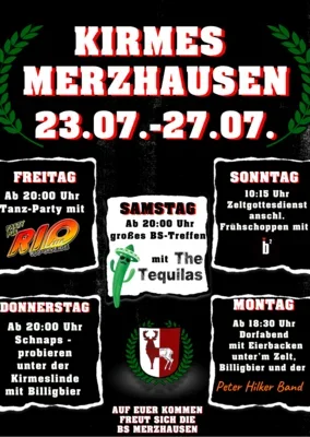 Kirmes in Merzhausen vom 23.07. - 27.07.