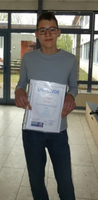 Justus, Klasse 9, belegt 2. Platz im Geografie-Wettbewerb (Bild vergr&ouml;&szlig;ern)