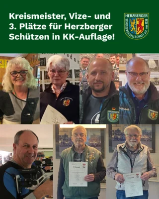 Kreismeister, Vize- und  3. Plätze für Herzberger Schützen in KK-Auflage! (Bild vergr&ouml;&szlig;ern)