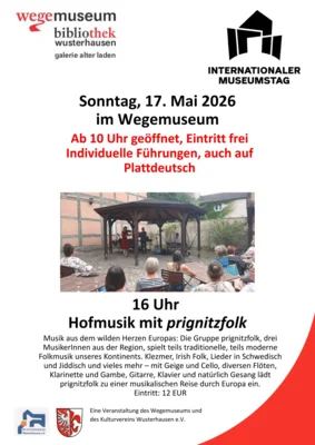 Museumstag mit Hofkonzert Sonntag 17. Mai im Wegemuseum