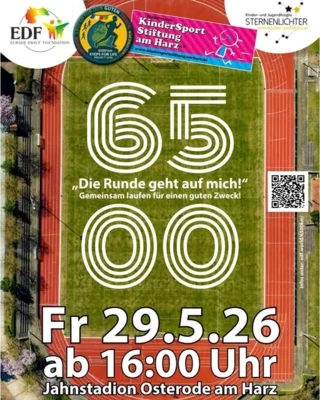 Benefizlauf am 29.05.2026: 6.500 RUNDEN FÜR DEN GUTEN ZWECK (Bild vergr&ouml;&szlig;ern)