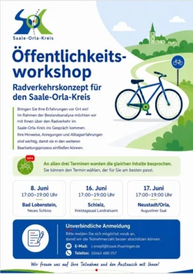 Meldung: Öffentlichkeitsworkshop des Landratsamtes für das Radwegekonzept im SOK