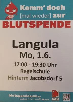 01.06.2026 Blutspende in Langula (Bild vergr&ouml;&szlig;ern)