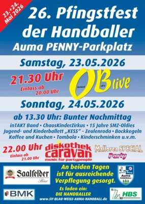Pfingstfest der Handballer am 23.05. und 24.05.2026