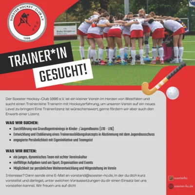 Foto zur Meldung: Trainer*In gesucht! Foto zur Meldung: Trainer*In gesucht!