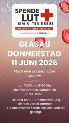 DRK bittet zur Blutspende in Glasau (Bild vergr&ouml;&szlig;ern)
